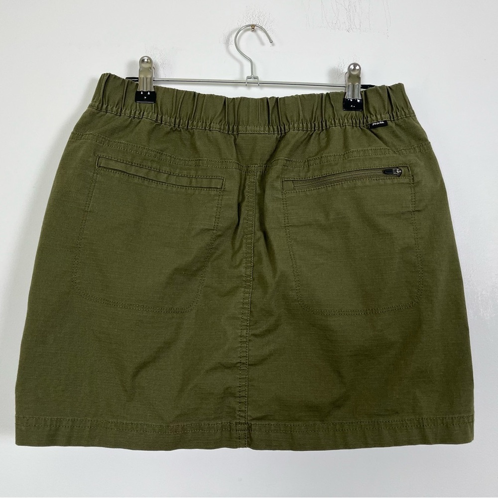 Prana Double Peak Cargo Skort Olive Green Mini Casual Resort Wear Size 6 - Picture 6 of 11